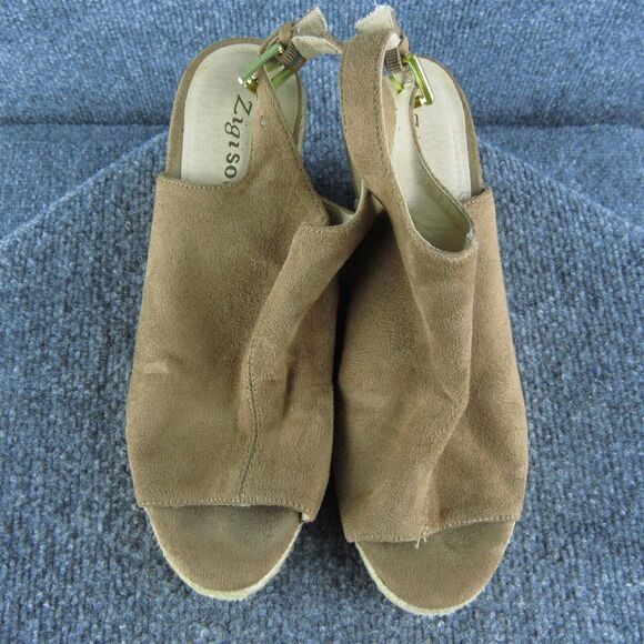 ZIGIsoho Ivanna Women Gladiator Heel Shoes Size 6.5 Medium Brown Fabric - Picture 3 of 10